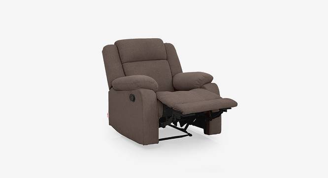 Avalon Fabric Recliner In Brown (Brown, One Seater) by Urban Ladder - Design 1 Side View - 755796