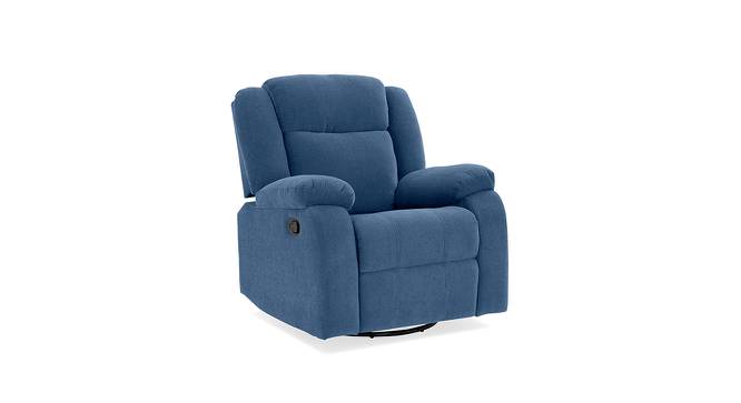 Avalon - Rocking & Revolving Single Seater Fabric Recliner in Twilight Blue Colour (Blue, One Seater) by Urban Ladder - Design 1 Side View - 755797