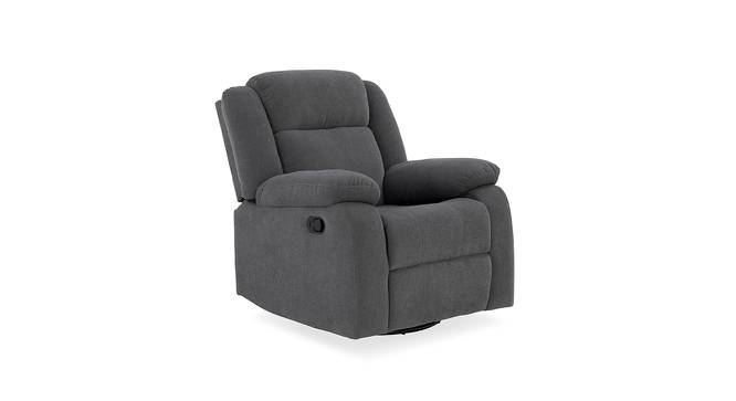 Avalon - Rocking & Revolving Single Seater Fabric Recliner in Graphite Grey Colour (Grey, One Seater) by Urban Ladder - Close View - 
