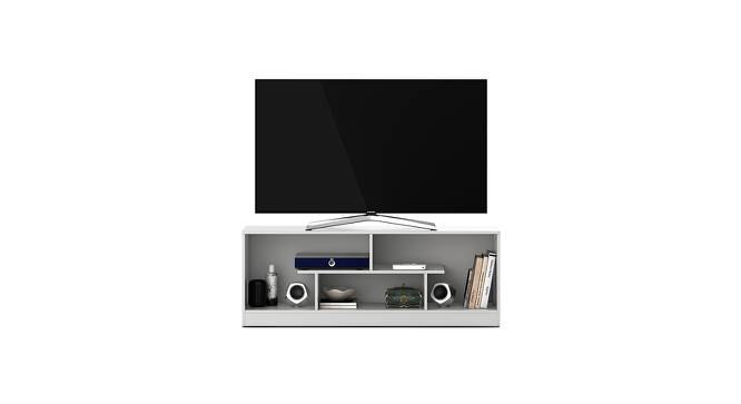Sonic Tv Unit In Frosty White Color (White Finish) by Urban Ladder - Design 1 Side View - 755972