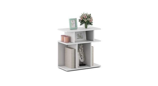 ROLEX END TABLE (White Finish) by Urban Ladder - Design 1 Cross View - 756000