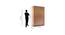 ULTIMA 3 DOOR WARDROBE (Walnut Finish, Three Door) by Urban Ladder - Design 1 Dimension - 756066