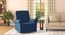 Diaz Rocker Swivel Recliner in Blue Micro Velvet (Blue Velvet, One Seater) by Urban Ladder - Front View - 756150