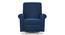 Diaz Rocker Swivel Recliner in Blue Micro Velvet (Blue Velvet, One Seater) by Urban Ladder - Close View - 756152