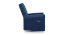 Diaz Rocker Swivel Recliner in Blue Micro Velvet (Blue Velvet, One Seater) by Urban Ladder - Ground View - 756153