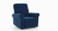 Diaz Rocker Swivel Recliner in Blue Micro Velvet (Blue Velvet, One Seater) by Urban Ladder - Top Image - 756154
