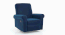 Diaz Rocker Swivel Recliner in Blue Micro Velvet (Blue Velvet, One Seater) by Urban Ladder - Zoomed Image - 756155