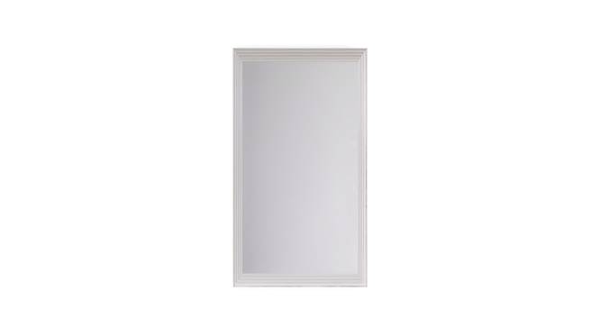 White Rectangular Wall Mirror Kkg-Frl14-4824 (White) by Urban Ladder - Front View Design 1 - 756256
