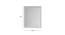 White Rectangular Wall Mirror Kkg-Frl14-4824 (White) by Urban Ladder - Design 1 Dimension - 756333