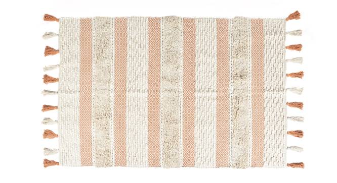Handwoven & Tufted Rust Rug (Brown) by Urban Ladder - Front View Design 1 - 756358