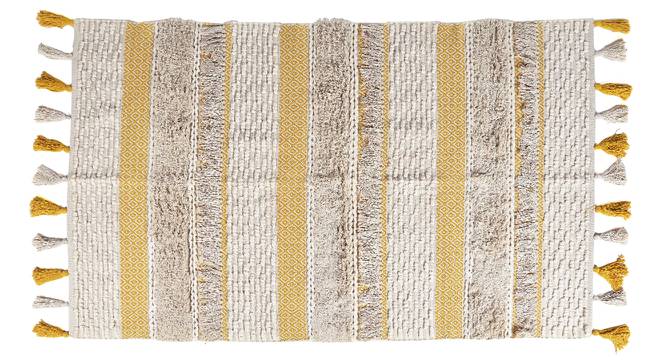 Handwoven & Tufted Tuscan Rug (Yellow) by Urban Ladder - Front View Design 1 - 756363