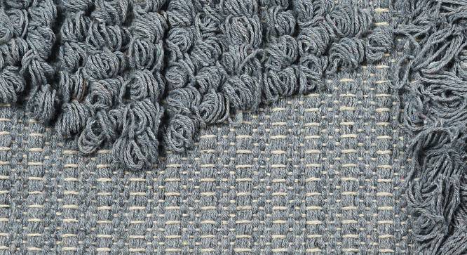 Tufted Ash Grey Tasseled Rug (Grey) by Urban Ladder - Design 1 Side View - 756374