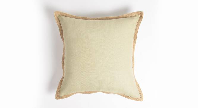 Beige Jute Border Cushion cover (Beige) by Urban Ladder - Front View Design 1 - 756445
