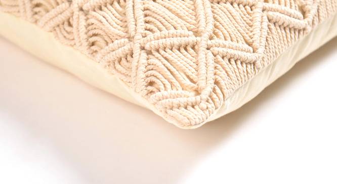 Macrame Cushion cover (Beige) by Urban Ladder - Design 1 Side View - 756465