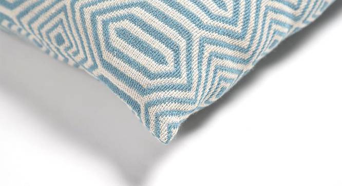 Geometric Blue Cushion cover (Blue) by Urban Ladder - Design 1 Side View - 756473