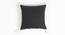 Black Ribbed and Tasseled Cushion Cover (Grey) by Urban Ladder - Front View Design 1 - 756540