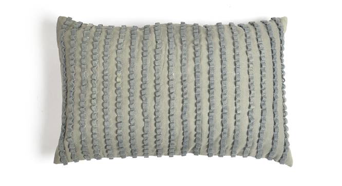 Embellished Pewter Lumbar Cushion Cover (Grey) by Urban Ladder - Front View Design 1 - 756542