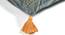 Tasseled and Embroidered Grey-Green Cushion cover (Grey) by Urban Ladder - Design 1 Side View - 756570
