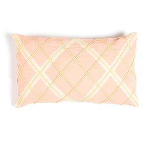 Home Decor In Lakshadweep Design Rhombus Patterned Pink Lumbar Cushion cover (Pink)