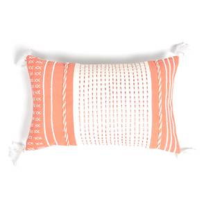 Cushion Cover Design Coral Embroidered Lumbar Cushion cover (Pink)