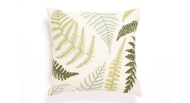 Ferns Hand Embroidered Cotton Cushion cover (Multicoloured) by Urban Ladder - Front View Design 1 - 756701