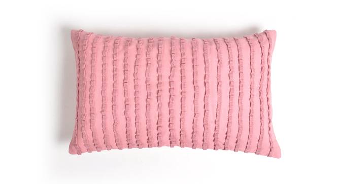 Embellished Flamingo Pink Lumbar Cushion Cover (Pink) by Urban Ladder - Front View Design 1 - 756719