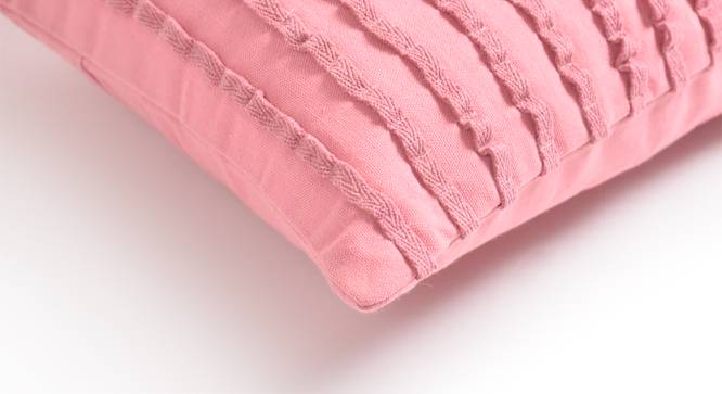 Embellished Flamingo Pink Lumbar Cushion Cover (Pink) by Urban Ladder - Design 1 Side View - 756738