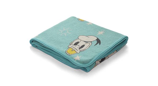 Donald Duck - Disney Cotton Knitted Throw / Ac Blanket For Kids by Urban Ladder - Design 1 Side View - 757088