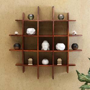Wall Shelves In Thane Design Brown Solid Wood Wall Shelf