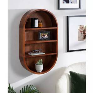 Brown Solid Wood Wall Shelf