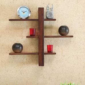 Brown Solid Wood Wall Shelf
