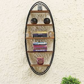 Brown Solid Wood Wall Shelf-image-44