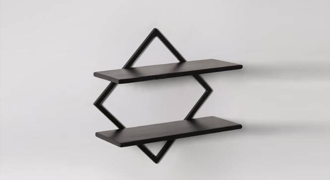 Kingston Rectangular Wall Rack (Black) by Urban Ladder - Front View Design 1 - 757584