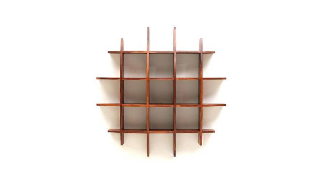 Isla Square Wall Rack (Brown) by Urban Ladder - Design 1 Side View - 757585