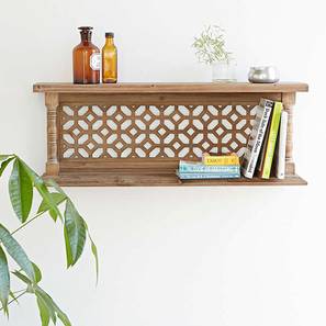 woodenmood Brown Solid Wood Wall Shelf-picture-39