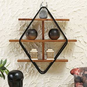 woodenmood Brown Solid Wood Wall Shelf-picture-12