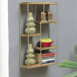 Brown Solid Wood Wall Shelf-image-40