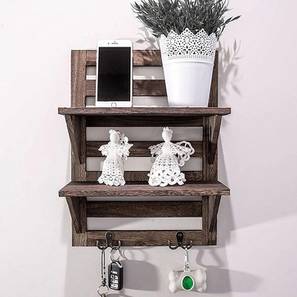 Brown Solid Wood Wall Shelf-image-29
