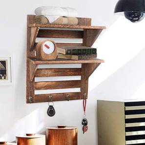 Brown Solid Wood Wall Shelf-image-47