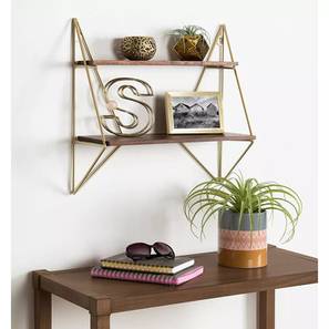 Brown Solid Wood Wall Shelf-image-37