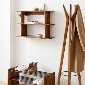 woodenmood Brown Solid Wood Wall Shelf-picture-20