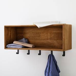 Brown Solid Wood Wall Shelf