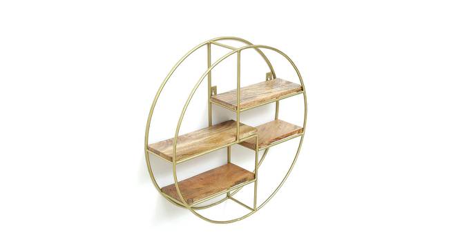Romy Round Wall Rack (Gold) by Urban Ladder - Front View Design 1 - 757753