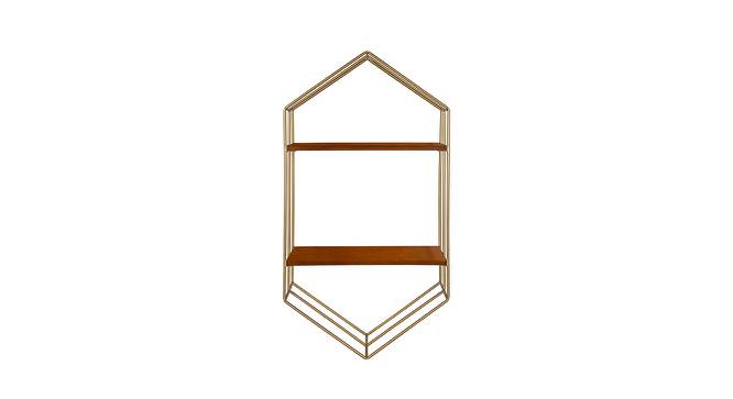 Minnie Rectangular Wall Rack (Gold) by Urban Ladder - Design 1 Side View - 757777