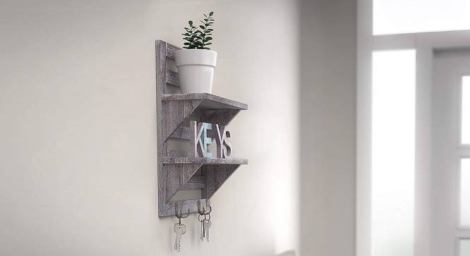 Scarlet Rectangular Wall Rack (Grey) by Urban Ladder - Design 1 Side View - 757780
