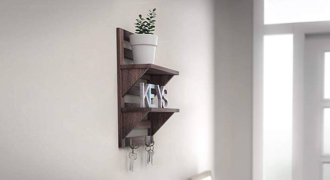 Scout Rectangular Wall Rack (Brown) by Urban Ladder - Design 1 Side View - 757781