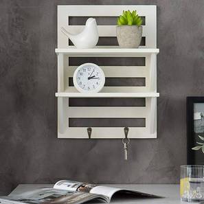 White Solid Wood Wall Shelf