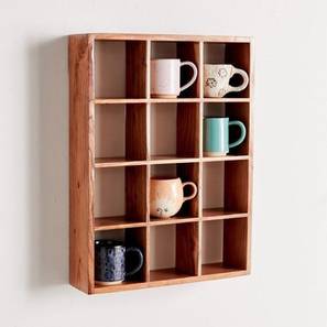 woodenmood Brown Solid Wood Wall Shelf-picture-36