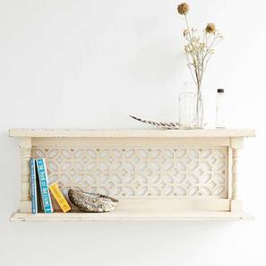 Storage Study In Visakhapatnam Design White Solid Wood Wall Shelf