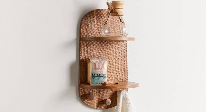 Juniper Rectangular Wall Rack (Brown) by Urban Ladder - Front View Design 1 - 757837